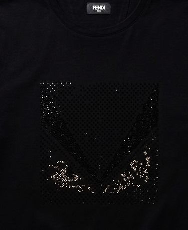 เสื้อยืดคอกลม FENDI FF Mesh Panel T- shirt  รูปที่ 3