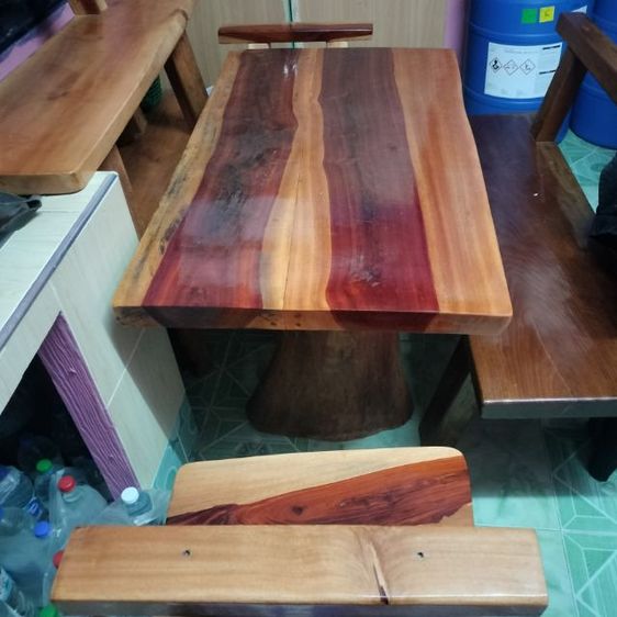 ขายโต๊ะชุดไม้มะค่า รูปที่ 5