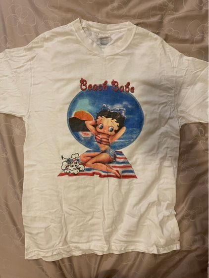 Betty Boop Beach Babe Retro Beach T-Shirt รูปที่ 2
