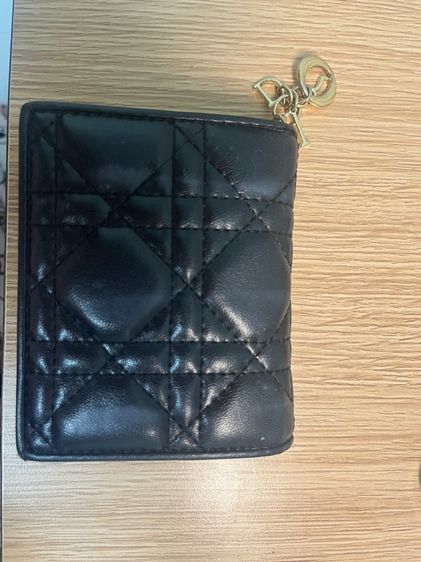 หญิง ดำ หนังแท้ อื่นๆ Dior Cannage Lady Dior Card Holder Leather Black