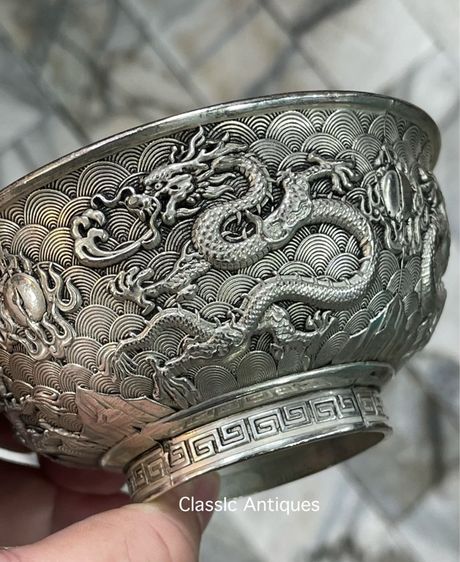 ถ้วยน้ำชา มังกรเงิน สะสมA2 รูปที่ 2