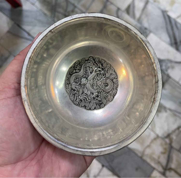 ถ้วยน้ำชา มังกรเงิน สะสมA2 รูปที่ 3