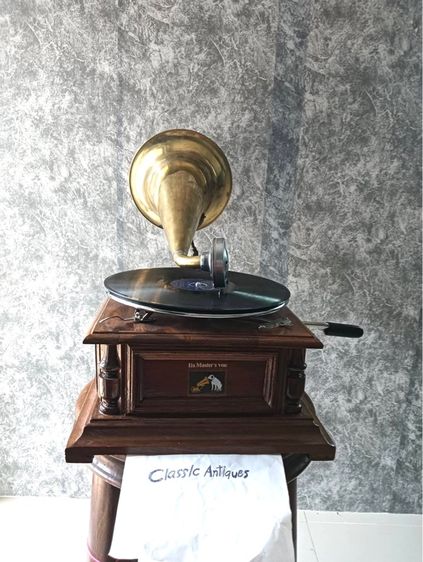 เครื่องเล่นแผ่นเสียง ปากแตรทองเหลือง สะสม รูปที่ 3