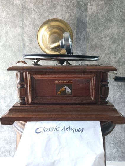 เครื่องเล่นแผ่นเสียง ปากแตรทองเหลือง สะสม รูปที่ 6