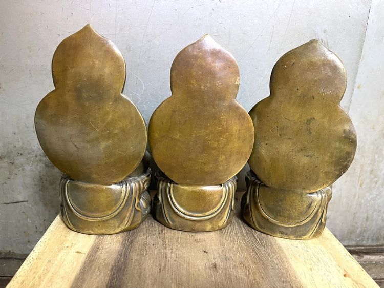 รูปปั้น พระยูไล พระพุทธเจ้า3 องค์ทองเหลือง สะสม รูปที่ 5