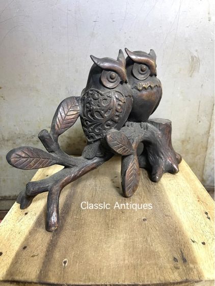 รูปปั้น นกฮูก ทองเหลือง สะสม รูปที่ 5