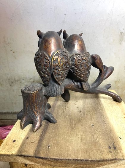 รูปปั้น นกฮูก ทองเหลือง สะสม รูปที่ 7