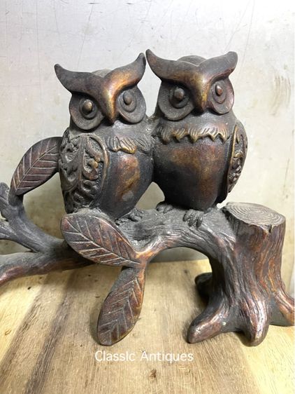 รูปปั้น นกฮูก ทองเหลือง สะสม รูปที่ 4