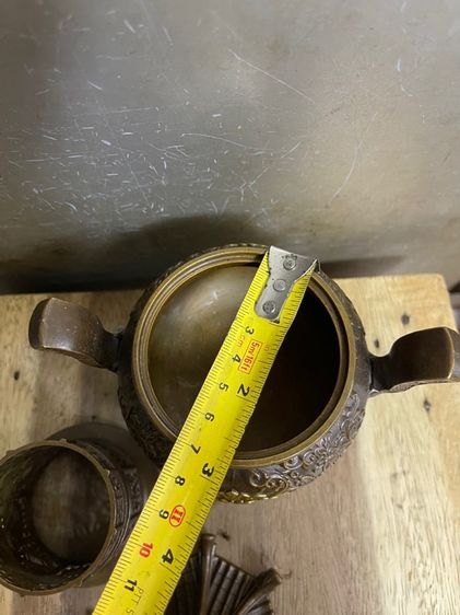 กระถาง กำยาน ทองเหลืองสะสม A20 รูปที่ 13