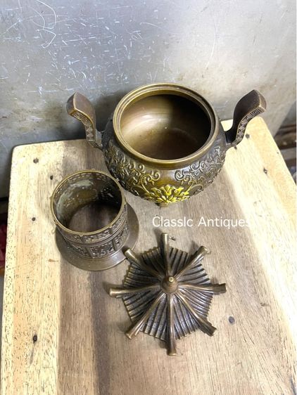 กระถาง กำยาน ทองเหลืองสะสม A20 รูปที่ 4