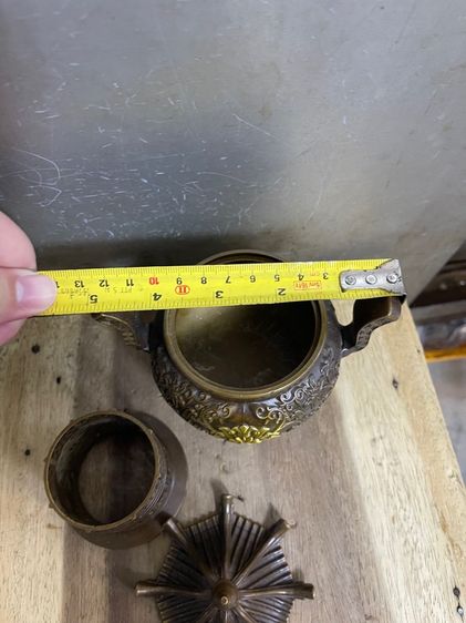 กระถาง กำยาน ทองเหลืองสะสม A20 รูปที่ 14