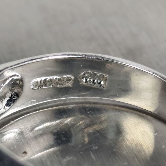 ❌ปิด❌แหวนเงิน เพชรสวย ตอกโค้ด Silver 500 มีน้ำหนัก งานจากญี่ปุ่น รูปที่ 3