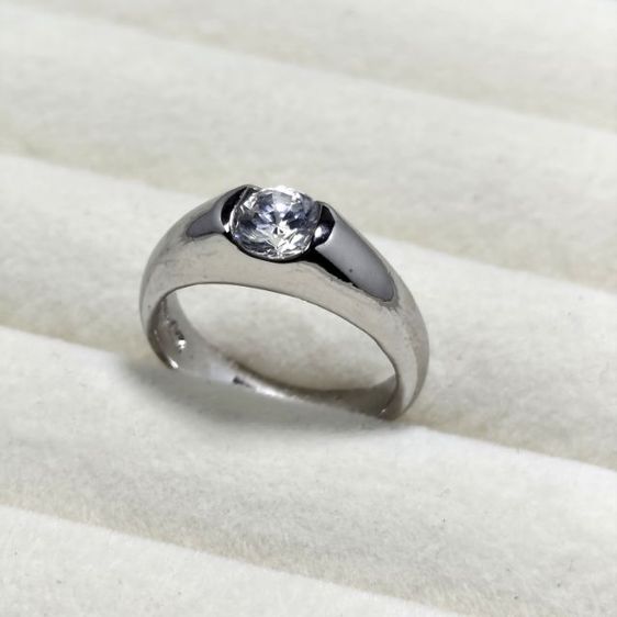 ❌ปิด❌แหวนเงิน เพชรสวย ตอกโค้ด Silver 500 มีน้ำหนัก งานจากญี่ปุ่น