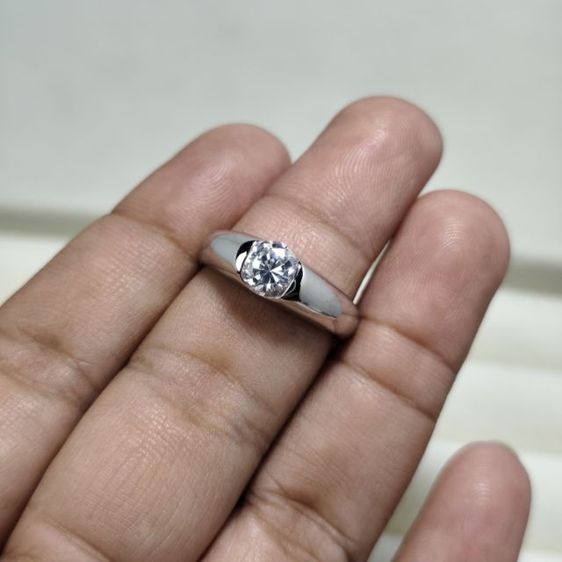 ❌ปิด❌แหวนเงิน เพชรสวย ตอกโค้ด Silver 500 มีน้ำหนัก งานจากญี่ปุ่น รูปที่ 2