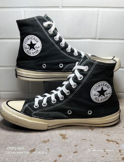 UK 7.5 | EU 41 1/3 | US 9 รองเท้าผ้าใบหุ้มข้อมือสอง (สีดำ) converse ลีโปป้ายดำ งานแท้ สภาพดี เบอร์ 41 ยาว 26 cm(.ส่งฟรี มีเก็บเงินปลายทาง