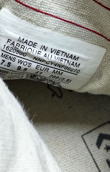 รองเท้าผ้าใบหุ้มข้อมือสอง (สีดำ) converse ลีโปป้ายดำ งานแท้ สภาพดี เบอร์ 41 ยาว 26 cm(.ส่งฟรี มีเก็บเงินปลายทาง รูปที่ 7