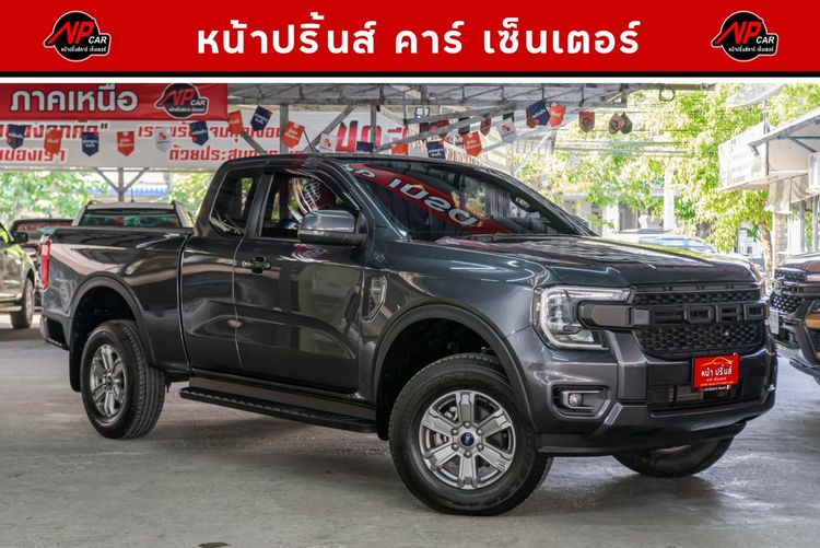 Ford Ranger 2023 2.0 Turbo XLT 4WD Pickup ดีเซล ไม่ติดแก๊ส เกียร์ธรรมดา เทา รูปที่ 3