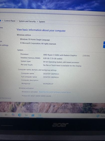 Acer Aspire3 AMD Ryzen5 5500U รูปที่ 8