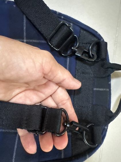 กระเป๋าเป้ ลายสีน้ำเงิน ใบเล็ก 8“ unique ถอดสายได้ น่ารักดี รูปที่ 8