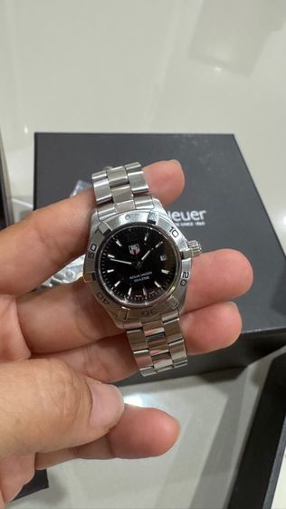 ขาว Tag Heuer Aquaracer Lady หน้าปัดดำ สายสแตนเลส แท้ มือสอง สภาพดี