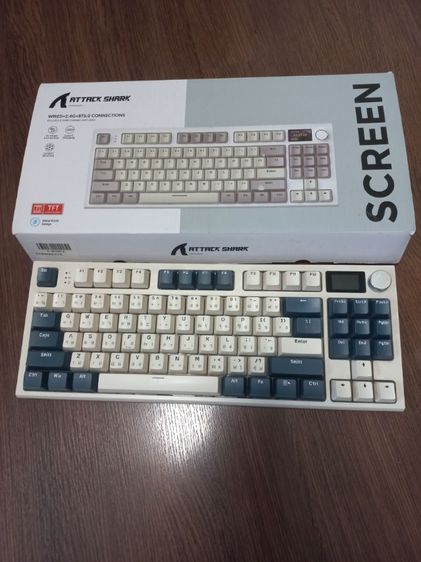 Attack Shark K86 คีย์แคปไทย คีย์บอร์ดไร้สาย Mechanical keyboard 87คีย์ แป้นพิมพ์เล่นเกม สําหรับIOS PC