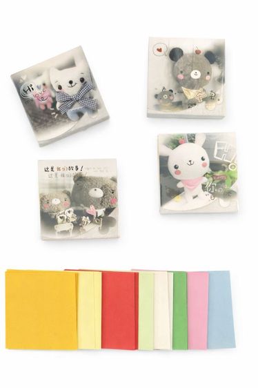 กระดาษพับนก​  1แพ็ค4ห่อ รูปที่ 2