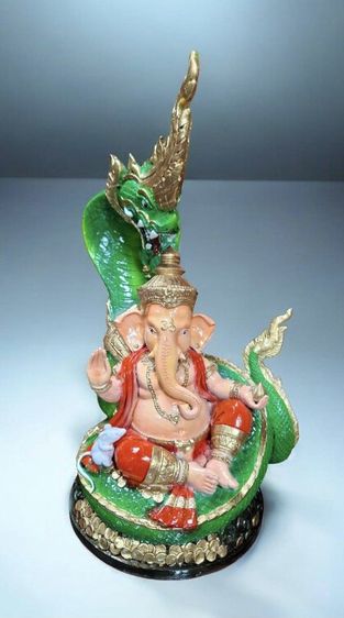 พระ พิฆเนศปางประทานพร ประทับบัลลังก์พญานาค 