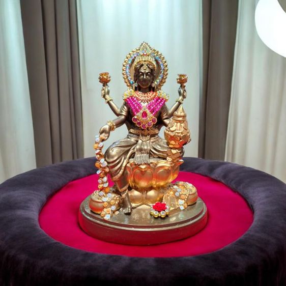 พระแม่ลักษมี ประทานพรนั่งฐานบัว