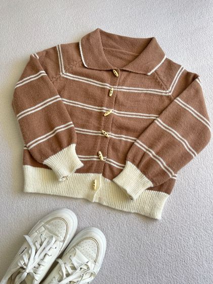 น้ำตาล ฟรีไซส์ เสื้อไหมพรม อื่นๆ เสื้อแขนยาวไหมพรหม