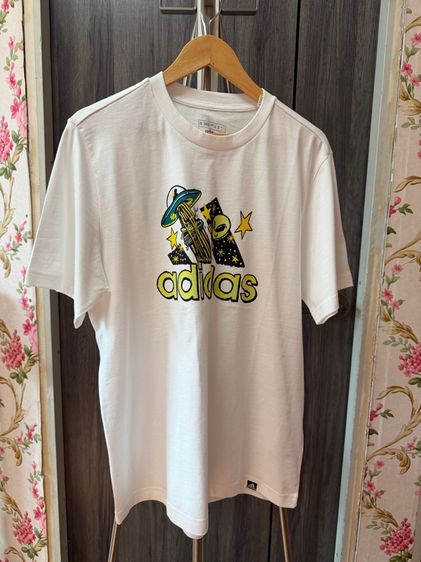 ขาว XL แขนสั้น เสื้อทีเชิ้ต อื่นๆ T Shirt Adidas UFO White