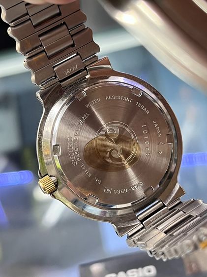 Seiko Sports 150 Quartz 5H23-6B80 Vintage Two-Tone Day-Date กันน้ํา 150m สายเดิม Seiko รูปที่ 6