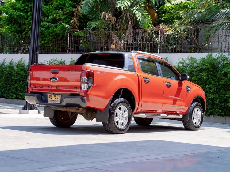 Ford Ranger 2015 2.2 Hi-Rider Wildtrak Pickup ดีเซล ไม่ติดแก๊ส เกียร์อัตโนมัติ ส้ม รูปที่ 4