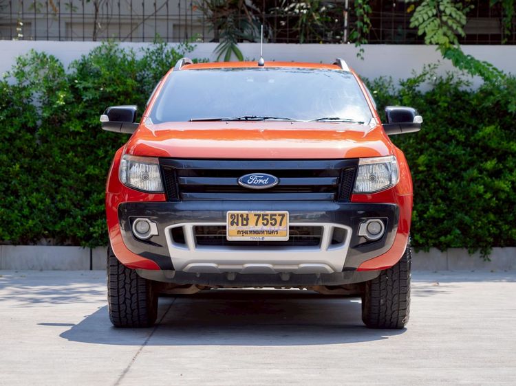 Ford Ranger 2015 2.2 Hi-Rider Wildtrak Pickup ดีเซล ไม่ติดแก๊ส เกียร์อัตโนมัติ ส้ม รูปที่ 2