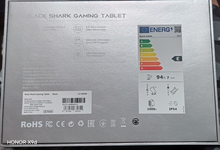 black shark gaming tablet 8.8พร้อมตัวอุปกรณ์ รูปที่ 6