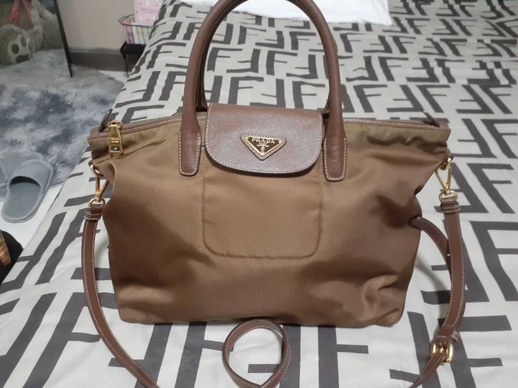 ไนล่อน ไม่ระบุ น้ำตาล  Prada  Tessuto Nylon bag  