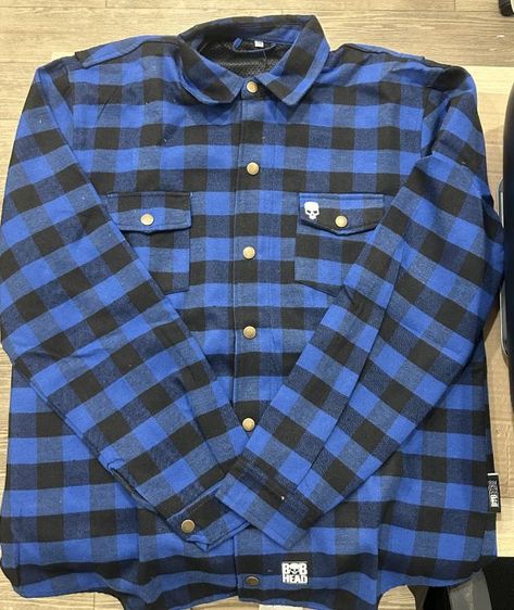 เสื้อเชิ้ตลายสก็อต น้ำเงิน-ดำ สไตล์ Bob Head