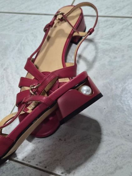 Dwarves Pearl Block Heel - รองเท้าหนังแกะแท้ ดีไซน์ระดับ Hi-End รูปที่ 5