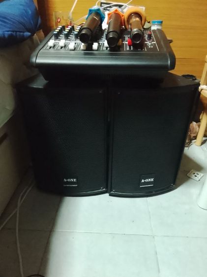 ชุดเครื่องเสียง power mix พร้อมลำโพงและไมค์ 3 ตัว เชื่อมต่อบลูธูทได้ รูปที่ 3