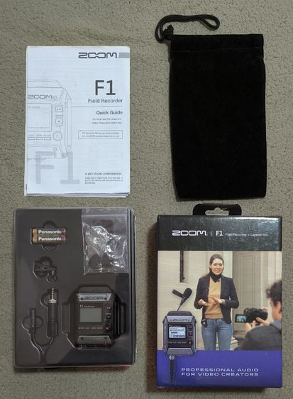 ZOOM F1 (field recorder with lavalier mic)