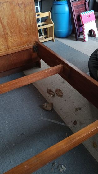 เตียงไม้สักโบราณ กว้าง 3ฟุต รูปที่ 4