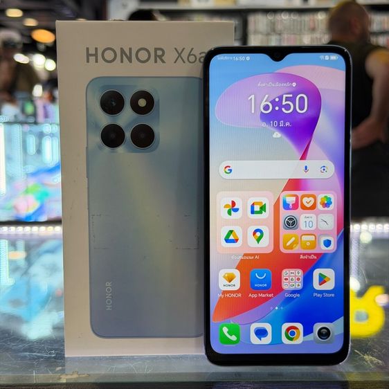 ยี่ห้ออื่นๆ 128 GB Honor X6a สี Sky Silver เครื่องศูนย์ สภาพสวยมาก จอ6.56นิ้ว แรม4รอม128 Helio G36 กล้อง50ล้าน(3ตัว) ครบยกกล่อง😍😍