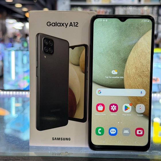 Galaxy A12 128 GB Samsung A12 สีดำ เครื่องศูนย์ สภาพสวยมากๆ จอ6.5นิ้ว แรม4รอม128 กล้อง48ล้าน(4ตัว)😊😊