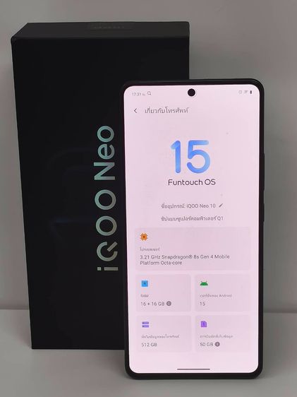 IQOO Neo 10 Snapdragon 8s Gen 4 RAM 16GB ROM 512GB Android 15 ประกันศูนย์ถึง 07-2026 รูปที่ 2