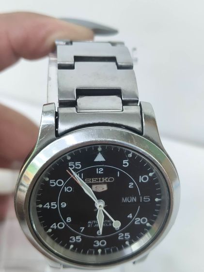 Seiko 5 Automatic 21 Jewels เครื่อง 7S26 Day-Date ฝาหลังโชว์เครื่อง สายเหล็กแท้ รูปที่ 6