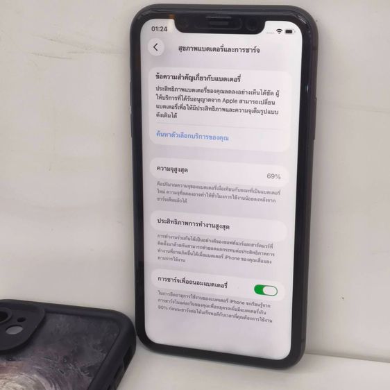 Phone 11 ความจุ 128GB จอ Liquid Retina 6.1" กล้องคู่ 12MP Face ID แบตเตอรี่ 69 เครื่องใช้งานปกติ รูปที่ 10
