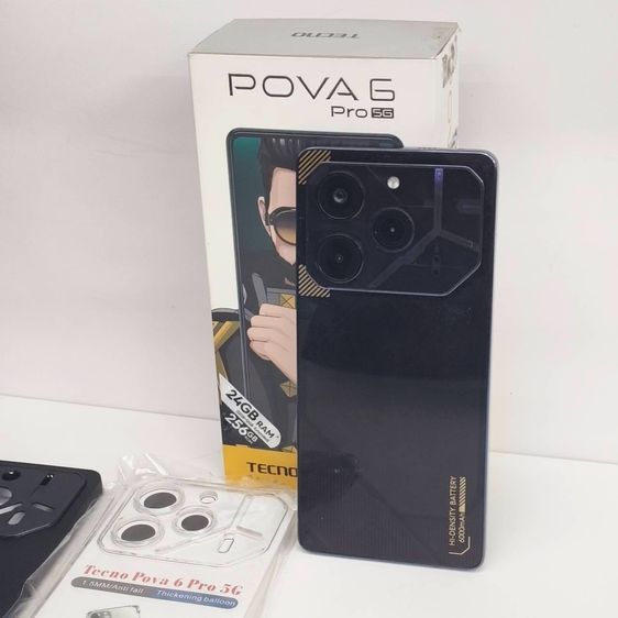 TECNO POVA 6 Pro 5G RAM 12GB ROM 256GB Dimensity 6080 กล้อง 108MP แบต 6000mAh เครื่องสภาพสวย รูปที่ 2