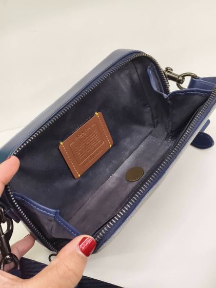 Coach Crossbody Signature Jacquard พร้อมกระเป๋าเหรียญ + ใบเสร็จ Shop แท้ รูปที่ 14