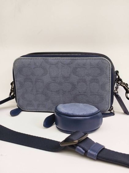 Coach Crossbody Signature Jacquard พร้อมกระเป๋าเหรียญ + ใบเสร็จ Shop แท้ รูปที่ 4