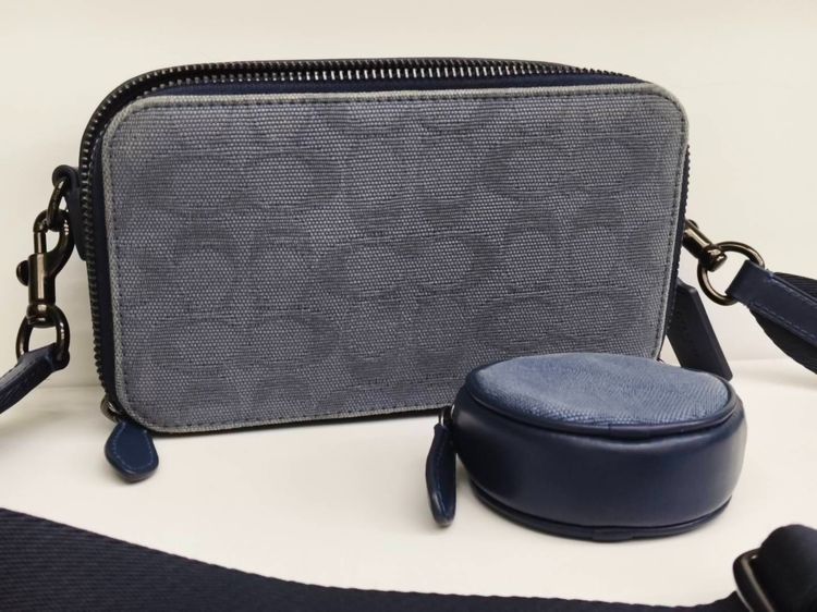 Coach Crossbody Signature Jacquard พร้อมกระเป๋าเหรียญ + ใบเสร็จ Shop แท้ รูปที่ 5