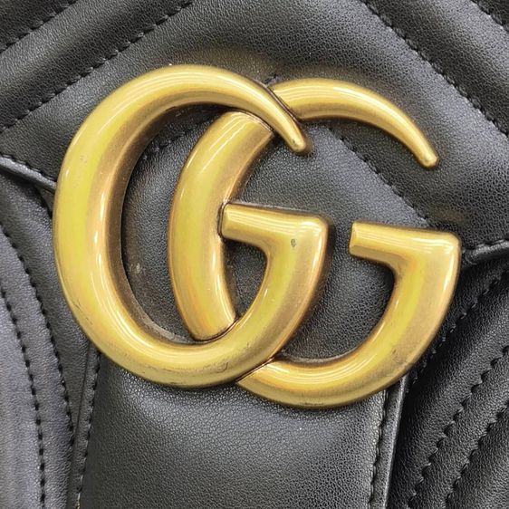 Gucci GG Marmont Matelassé Shoulder Bag Black Leather อะไหล่ทอง รุ่น Heart Back พร้อมกล่อง รูปที่ 5